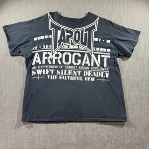Tapout Shirt Mens 2XL Y2K Arrogant MMA Graphic Tee Mixed Martial Arts Combat